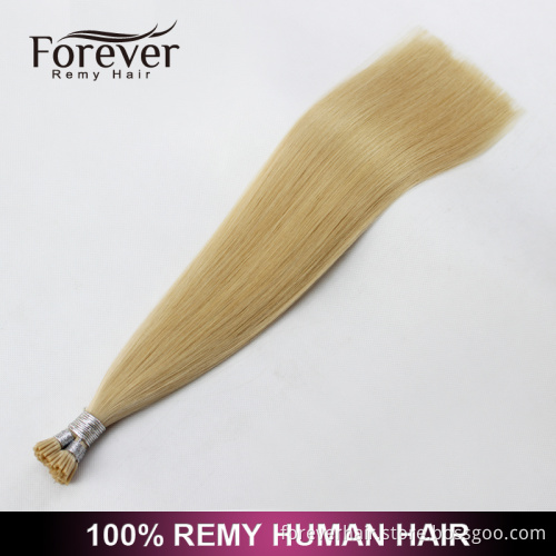 Forever high quality 100 real Indian remy human blonde #613 double drawn stick tip hair
